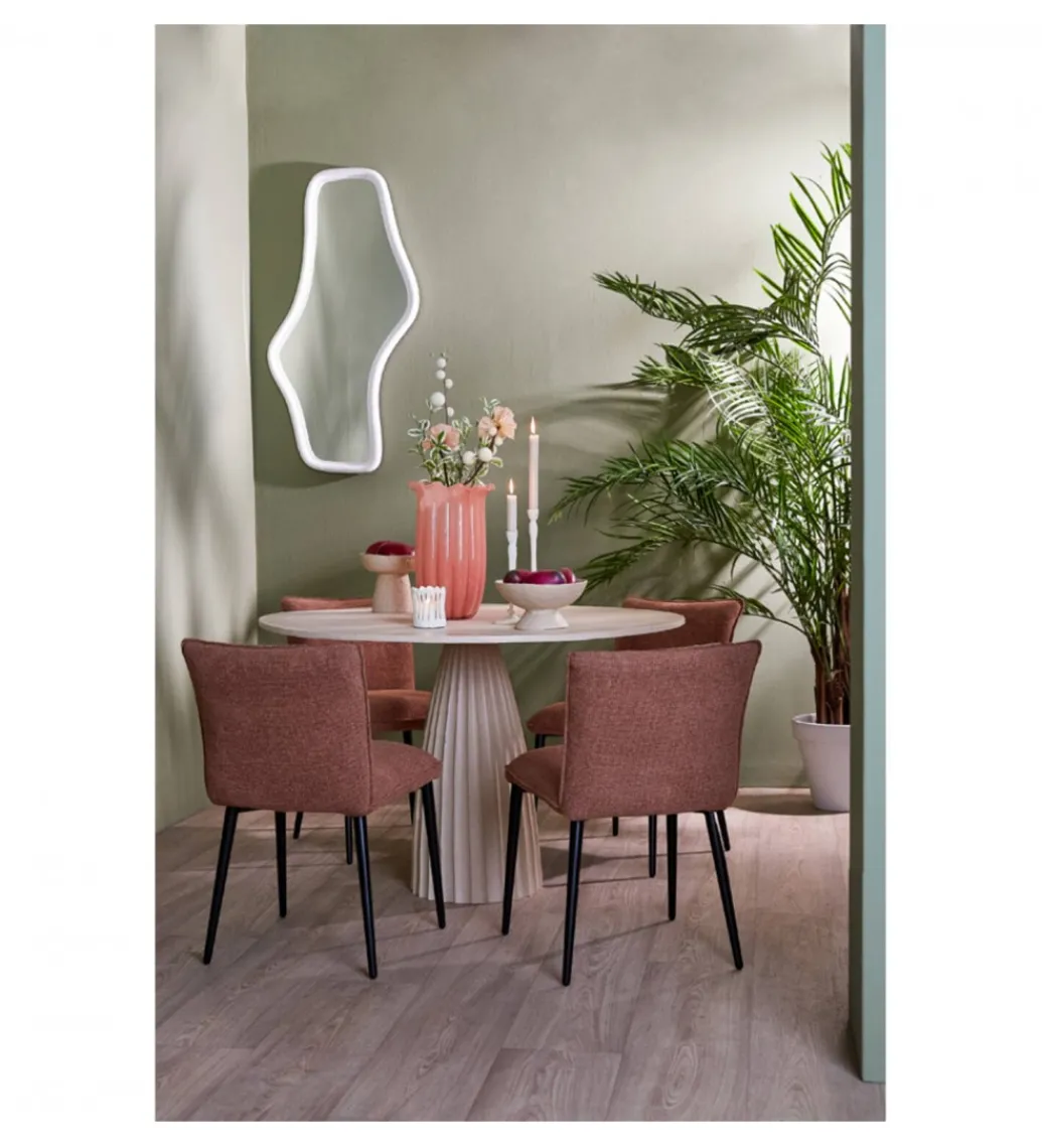Stół VEGLIA 120 cm piaskowy mat jasny brązowy*L&L Hot