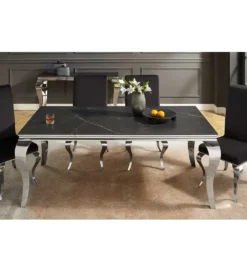 Stół VENETO Modern Barock 180 cm w optyce czarnego marmuru*Invicta Interior New