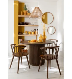 Stół VINCENT 120 cm drewno mango brązowy*J-Line New