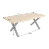 Stół WILD 180 cm nogi X wygląd naturalnego dębu*Invicta Interior - przedsprzedaż Online