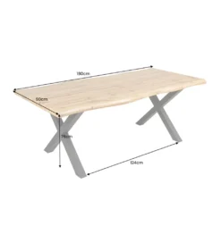Stół WILD 180 cm nogi X wygląd naturalnego dębu*Invicta Interior - przedsprzedaż Online