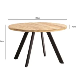 Stół WOHNLING 120 cm drewno mango*WOHNLING, GERMANY Discount