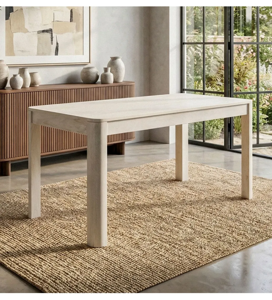 Stół WOHNLING 120 cm drewno mango białe wykończenie*WOHNLING, GERMANY Best