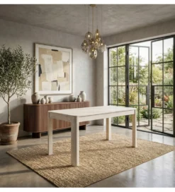 Stół WOHNLING 120 cm drewno mango białe wykończenie*WOHNLING, GERMANY Best