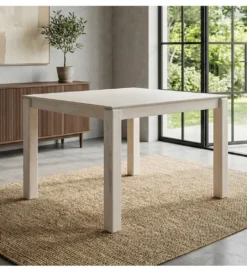 Stół WOHNLING 80 cm drewno mango białe wykończenie*WOHNLING, GERMANY Clearance