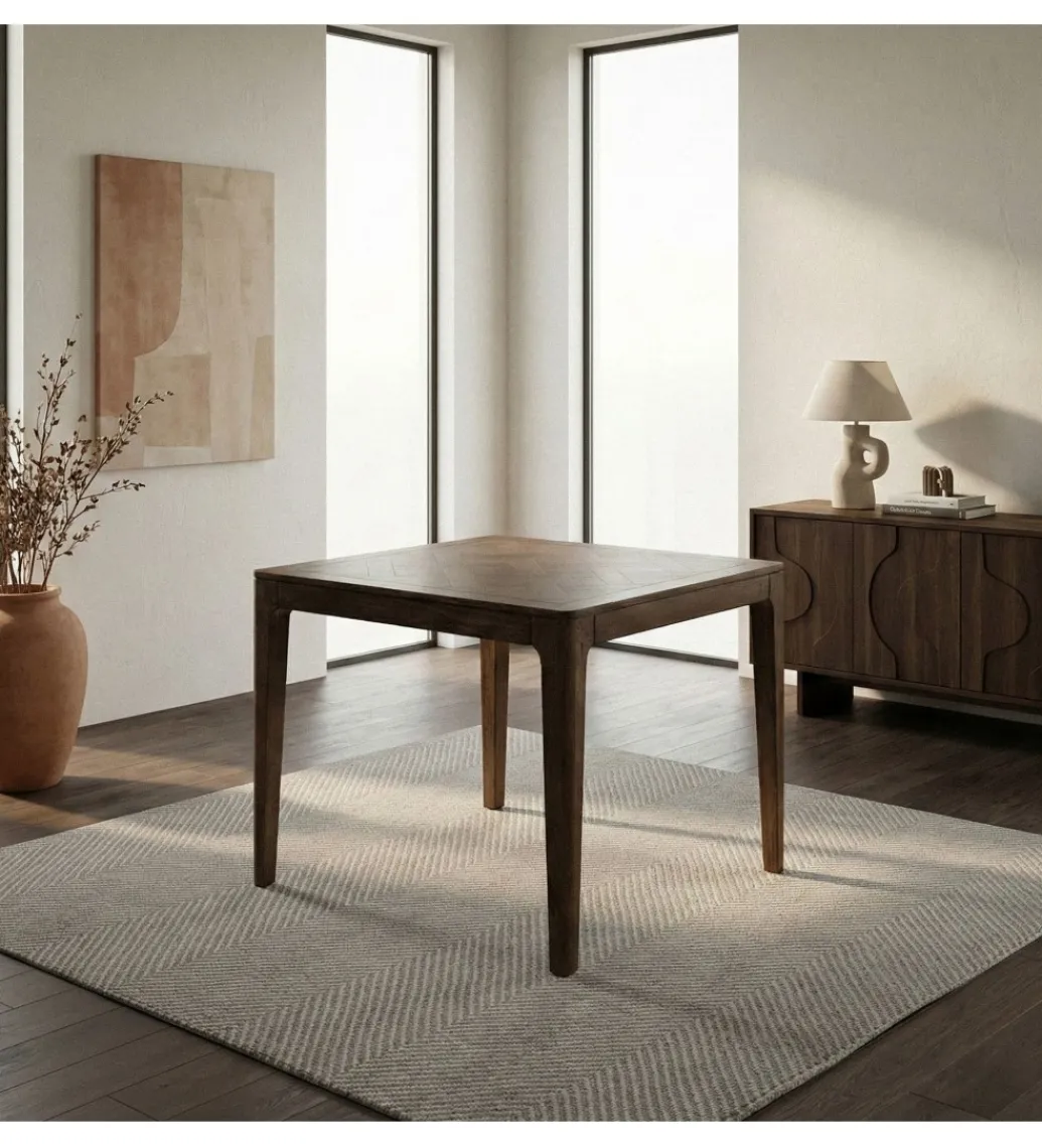 Stół WOHNLING 80 cm drewno mango odcień orzecha*WOHNLING, GERMANY Best