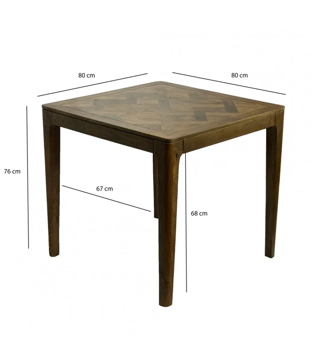 Stół WOHNLING 80 cm drewno mango odcień orzecha*WOHNLING, GERMANY Best