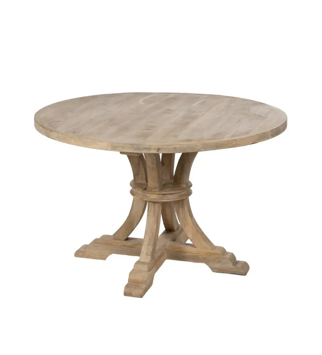 Stół WORNMIN 120 cm drewno mango przecierana biel*Zona-Design Discount