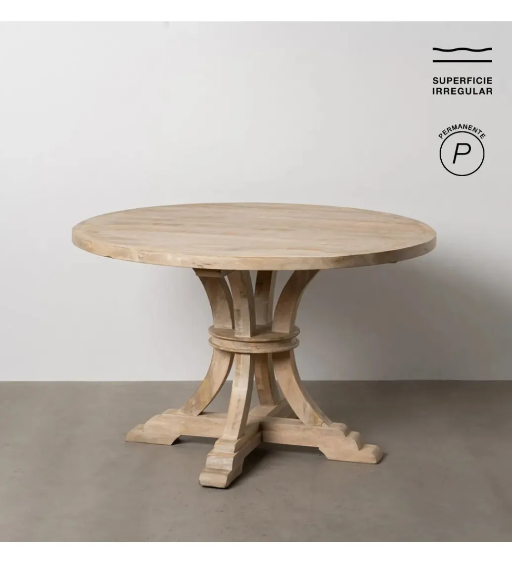 Stół WORNMIN 120 cm drewno mango przecierana biel*Zona-Design Discount