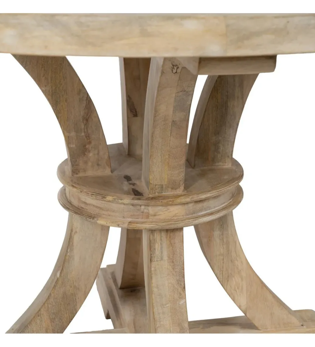 Stół WORNMIN 120 cm drewno mango przecierana biel*Zona-Design Discount