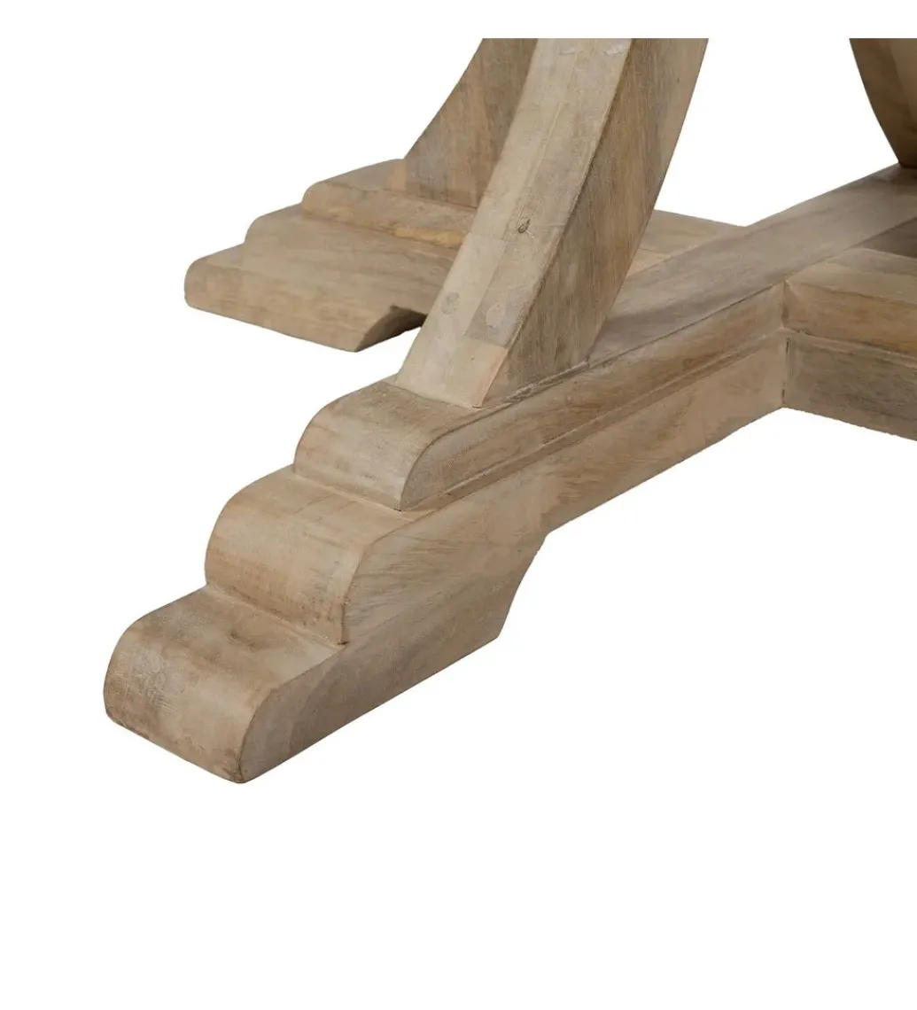 Stół WORNMIN 120 cm drewno mango przecierana biel*Zona-Design Discount