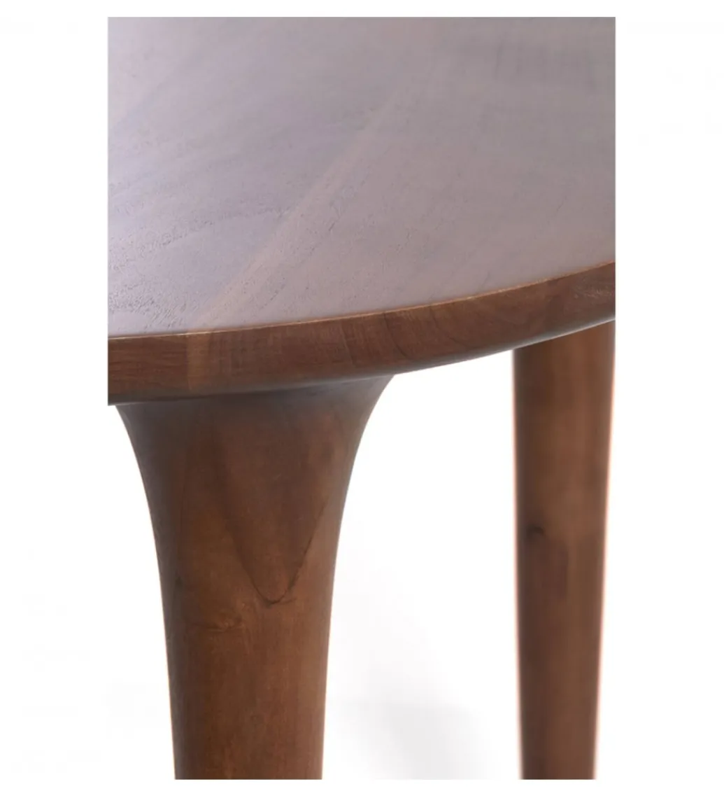 Stół ZALE 120 cm drewno akcja ciemny brązowy*L&L Clearance