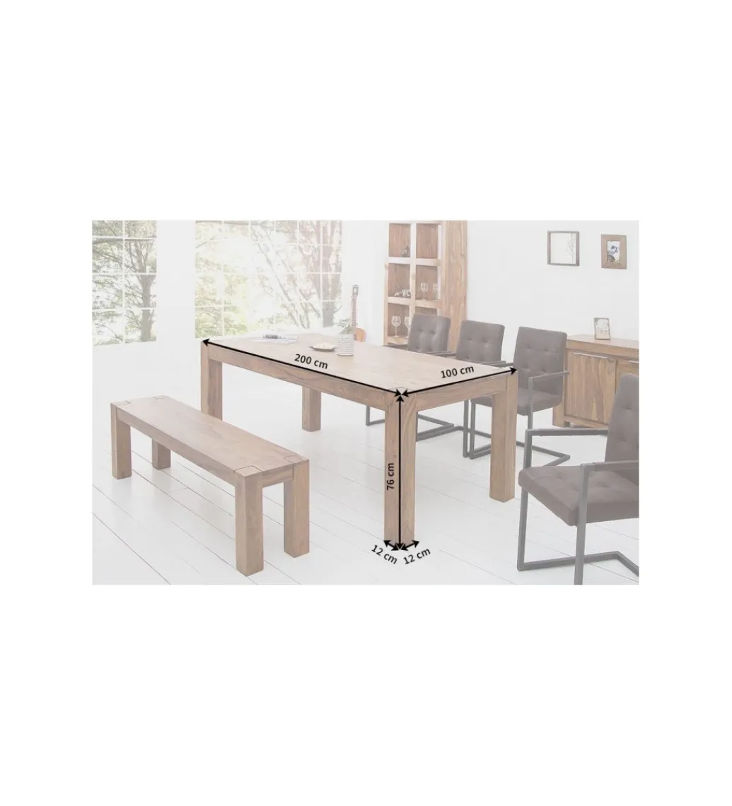 Stół z drewna FINICE Makassar 200 cm Sheesham*Invicta Interior Outlet