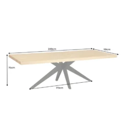 Stół ZEZUS 240 cm kolor naturalnego dębu*Invicta Interior New
