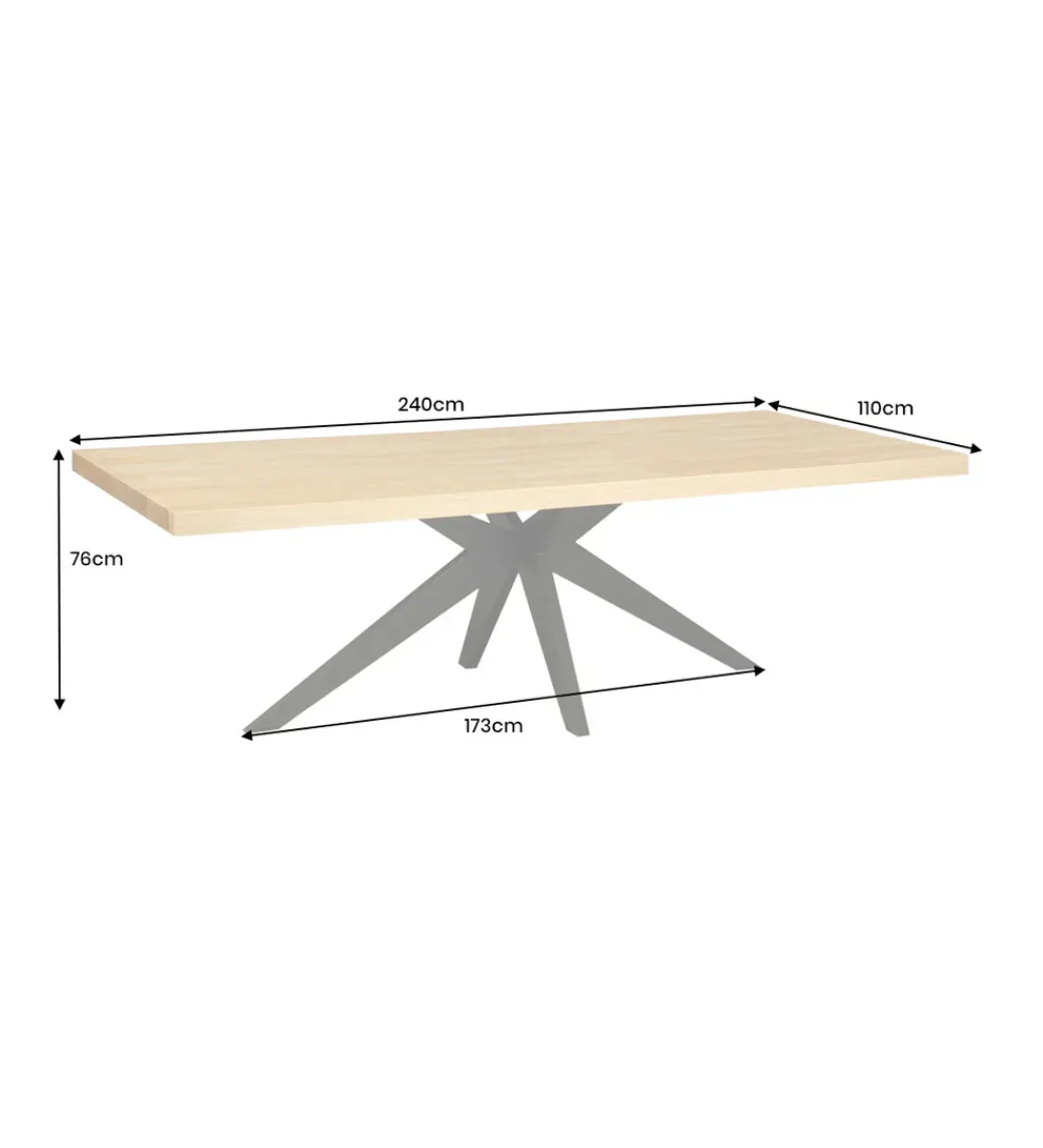 Stół ZEZUS 240 cm kolor naturalnego dębu*Invicta Interior New