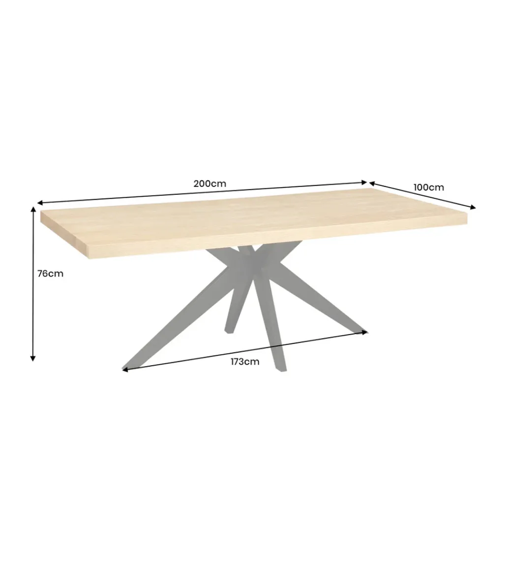 Stół ZEZUS 200 cm kolor naturalnego dębu*Invicta Interior