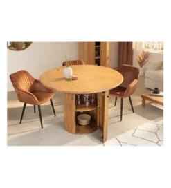 Stół z szafką TRES CHIC 120 cm drewno mango brązowy*Invicta Interior New