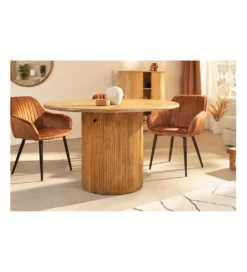 Stół z szafką TRES CHIC 120 cm drewno mango brązowy*Invicta Interior New