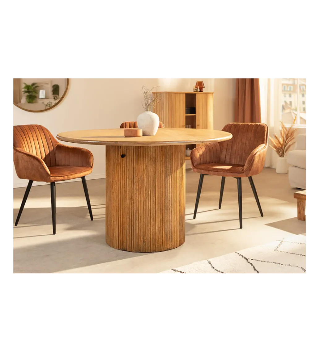 Stół z szafką TRES CHIC 120 cm drewno mango brązowy*Invicta Interior New