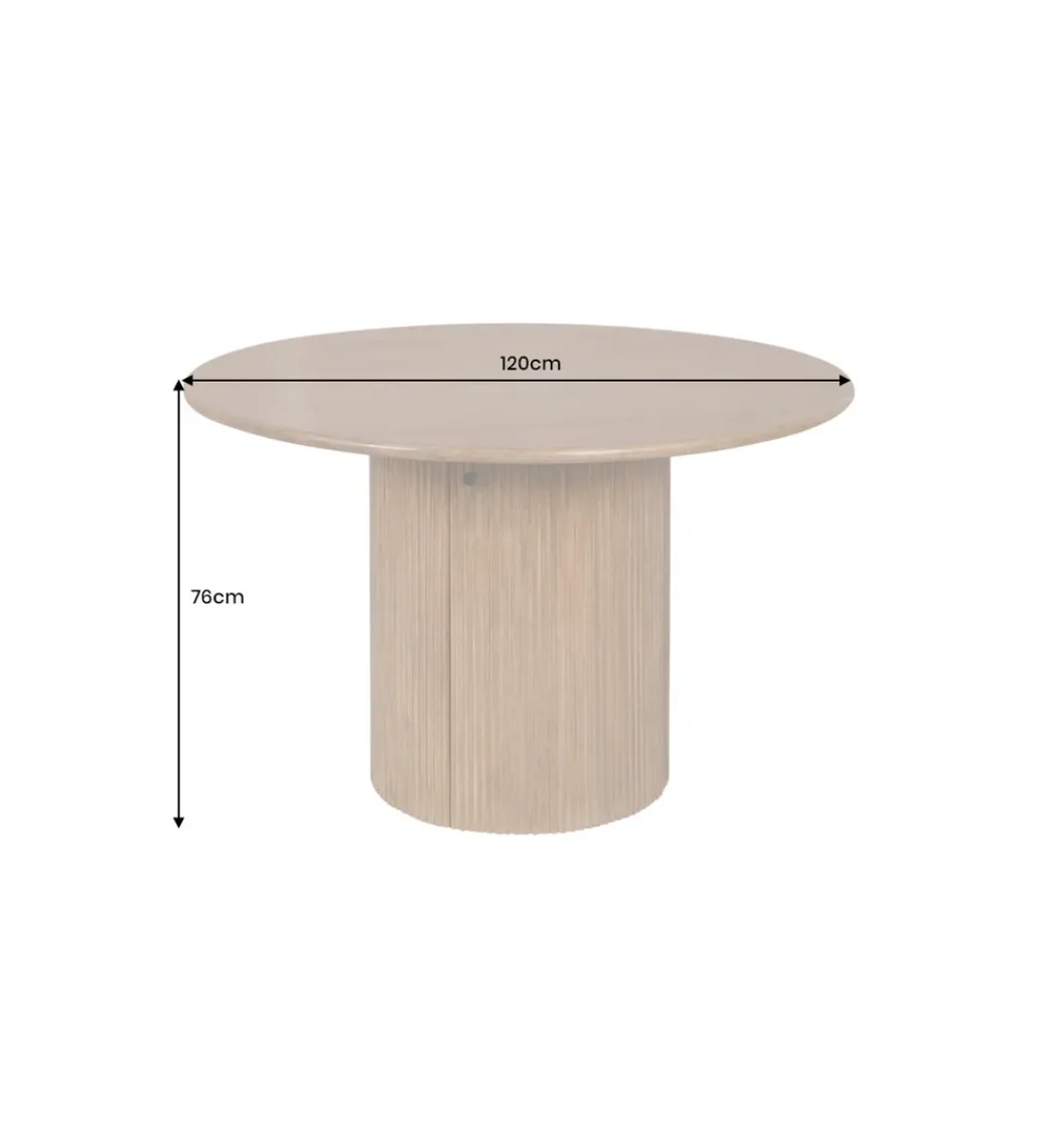 Stół z szafką TRES CHIC 120 cm drewno mango brązowy*Invicta Interior New