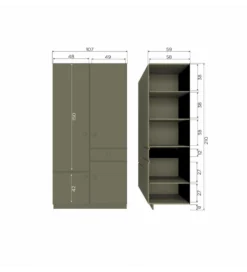 Szafa ALFIE 107 cm drewno sosny*WOOOD Outlet