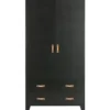 Szafa DIAN 180 cm drewno sosny czarna*WOOOD New