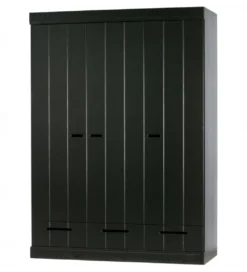 Szafa DRAWER 195 x 140 cm drewno sosna czarna*WOOOD Discount