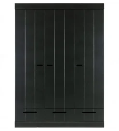 Szafa DRAWER 195 x 140 cm drewno sosna czarna*WOOOD Discount