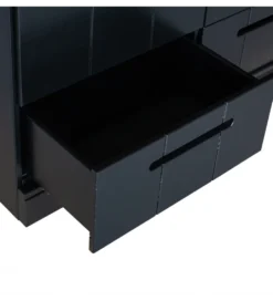 Szafa DRAWER 195 x 140 cm drewno sosna czarna*WOOOD Discount