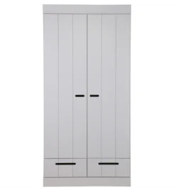 Szafa DRAWER 195 x 94 cm drewno sosna szara*WOOOD Sale