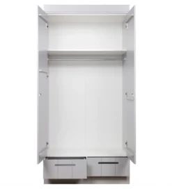 Szafa DRAWER 195 x 94 cm drewno sosna szara*WOOOD Sale