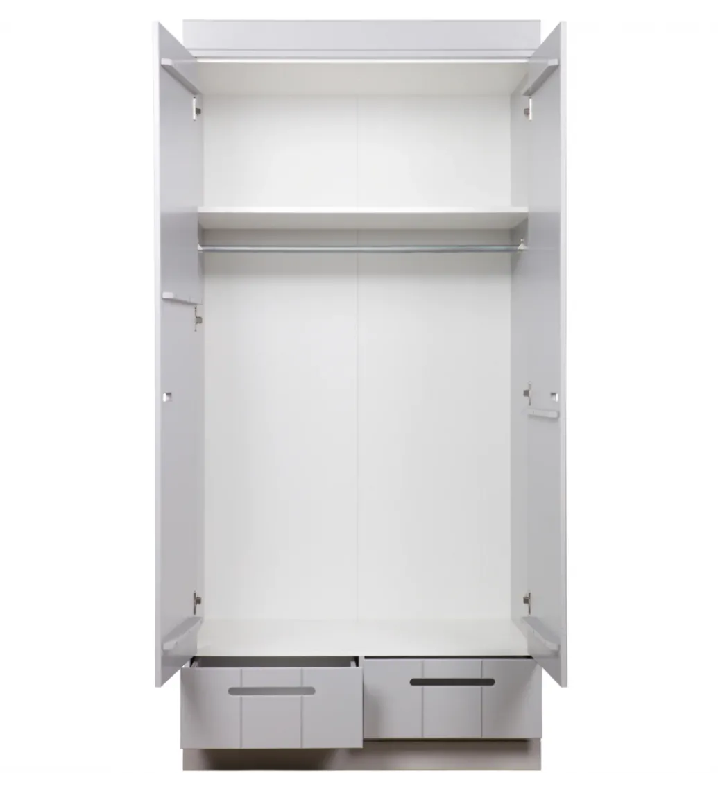 Szafa DRAWER 195 x 94 cm drewno sosna szara*WOOOD Sale