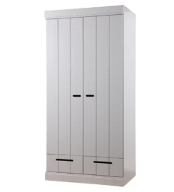Szafa DRAWER 195 x 94 cm drewno sosna szara*WOOOD Sale