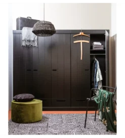 Szafa DRAWER 195 x 94 cm  drewno sosna czarna*WOOOD Hot