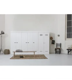 Szafa DRAWER 195 x 140 cm drewno sosna biała*WOOOD Outlet