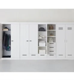 Szafa DRAWER 195 x 140 cm drewno sosna biała*WOOOD Outlet