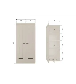 Szafa DRAWER 195 x 94 cm drewno sosna dust*WOOOD Hot