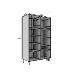 Szafa DULLUM 120 cm biały*ELTAP