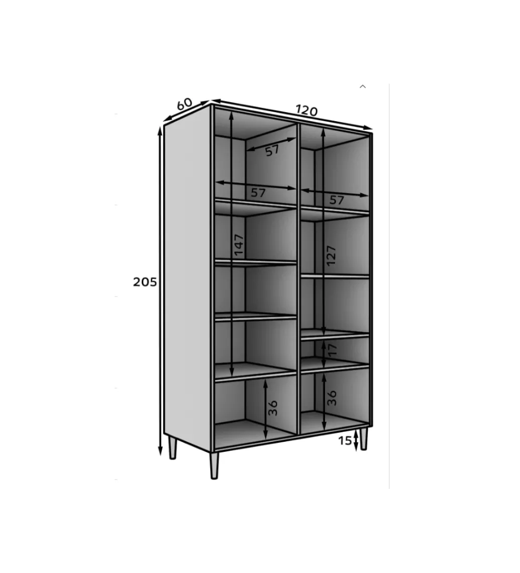 Szafa DULLUM 120 cm biały*ELTAP