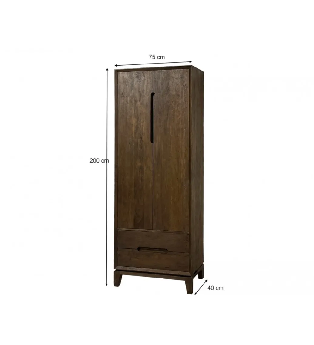 Szafa KORTE 75 cm drewno mango brąz*LF-Design Sale