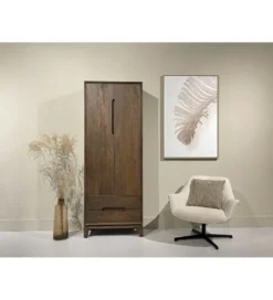 Szafa KORTE 75 cm drewno mango brąz*LF-Design Sale