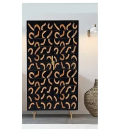 Szafa METERKON 180 cm czarna naturalna*RW Clearance