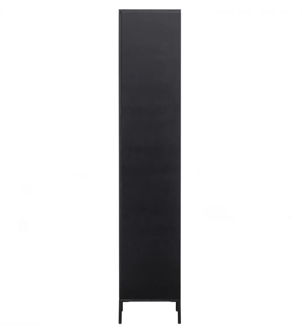 Szafa NEW GRAVURE 210 cm drewno sosny czarna*WOOOD Outlet