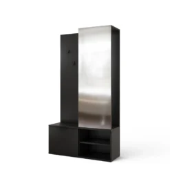 Szafa OTURRA 189 cm z lustrem czarna*ELTAP Discount