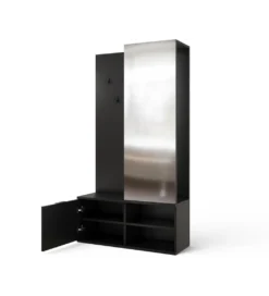 Szafa OTURRA 189 cm z lustrem czarna*ELTAP Discount