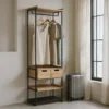 Szafa otwarta INDUSTRIAL 60 cm naturalna czarna*Zona-Design Sale