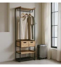 Szafa otwarta INDUSTRIAL 60 cm naturalna czarna*Zona-Design Sale
