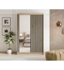 Szafa przesuwna EMERIO II 120 cm kolor dąb artisan*ELTAP Best