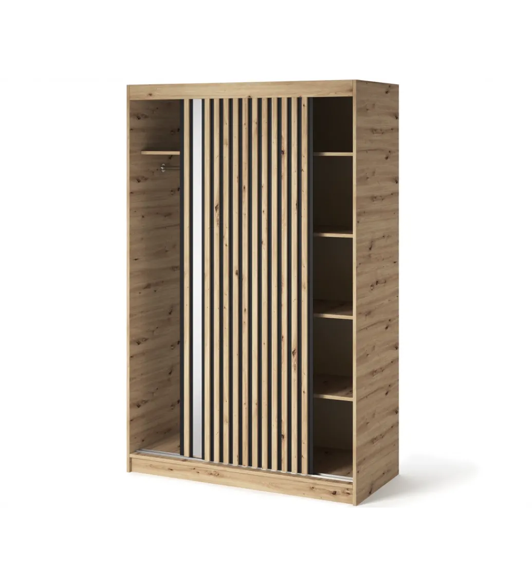Szafa przesuwna EMERIO II 120 cm kolor dąb artisan*ELTAP Best