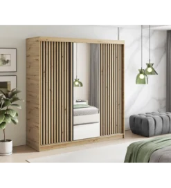 Szafa przesuwna EMERIO III 180 cm kolor dąb artisan*ELTAP Outlet